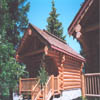 great use of space in a small log cabin